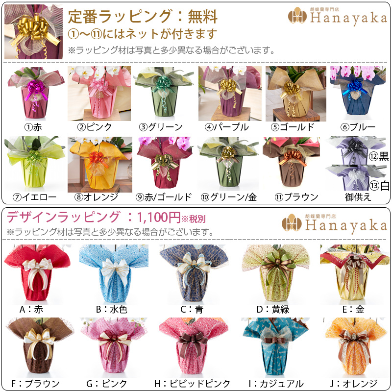 胡蝶蘭の札について
